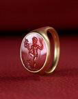 Roman intaglio ring depicting Poseidon