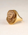 Renaissance hardstone cameo ring of a Siren