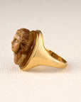 Renaissance hardstone cameo ring of a Siren
