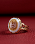 Roman intaglio ring depicting Helios and a Griffin