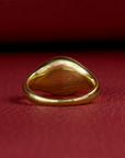 Roman intaglio ring with the profile of a man