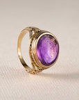 Greek Amethyst Intaglio ring